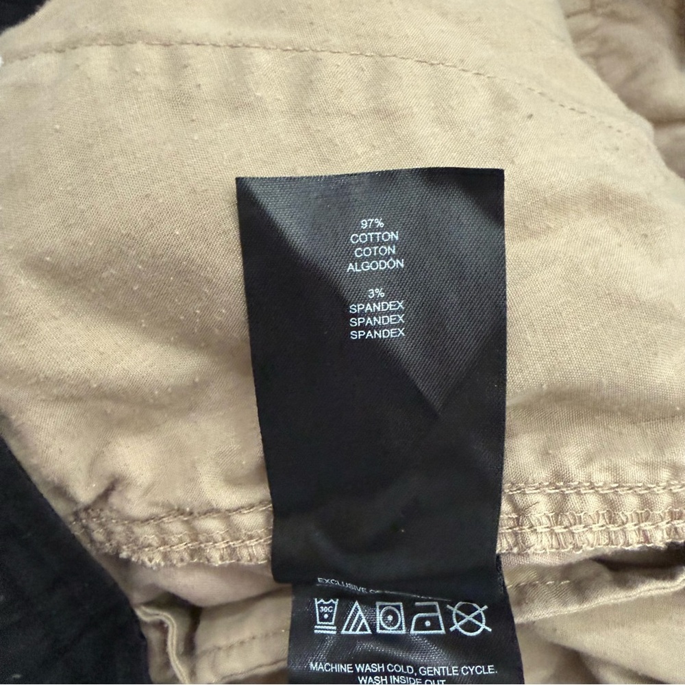 Hurley Walking Shorts Cotton Spandex Khaki Tan Embroidered Logo Men’s Sz 34 - Picture 10 of 12